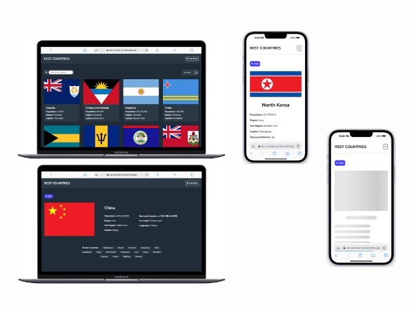 Countries Search App