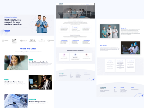 Hubkom Solution - Healthcare business website - Client Project