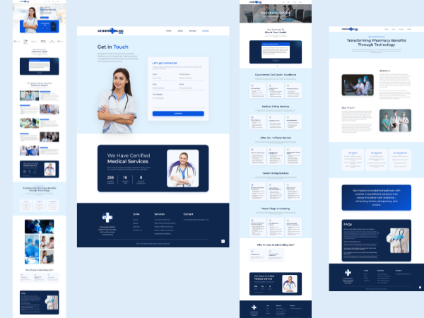CredentialingDoc - Healthcare business website - Client Project